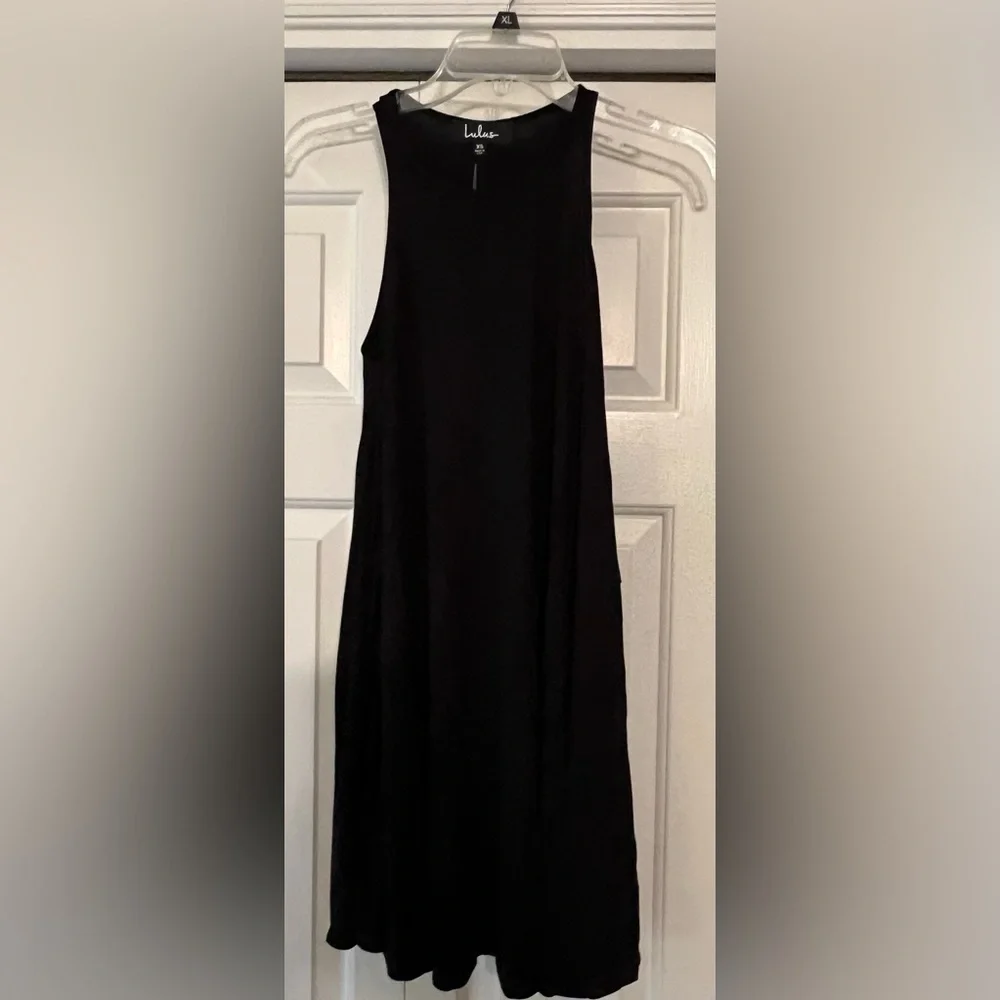 Lulus Women's Tupelo Honey Black Swing Jersey Mini Dress NWT XS #1516 - Picture 7 of 9